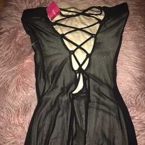 Tube mesh dress  pics showing front back & inside